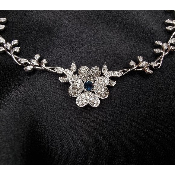 Rare Find Vintage Nolan Miller Glamour Collection Floral Necklace - Picture 4 of 6